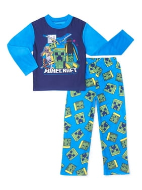 Minecraft Boys Pajama Sets Walmart Com - clothes code in roblox high school for boy pj