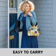 thumbnail image 6 of Geometric Flower and Sunburst Gray Drawstring Insulated Lunch Bag for Women, Stain-Resistant Large Lunch Tote with Multi-Pockets for Work Office, 6 of 6