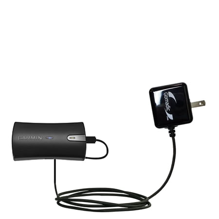 Gomadic Intelligent Compact AC Home Wall Charger suitable for the Garmin GLO - High output power with a convenient, foldable plug design - Uses TipExc