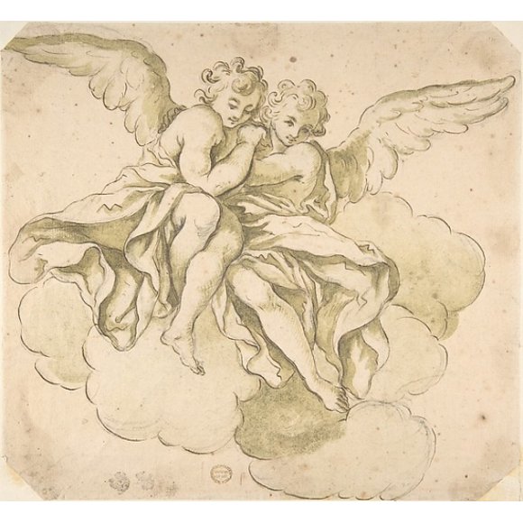 Two Angels Poster Print by Anonymous, Italian, Roman-Bolognese, 17th century (18 x 24)