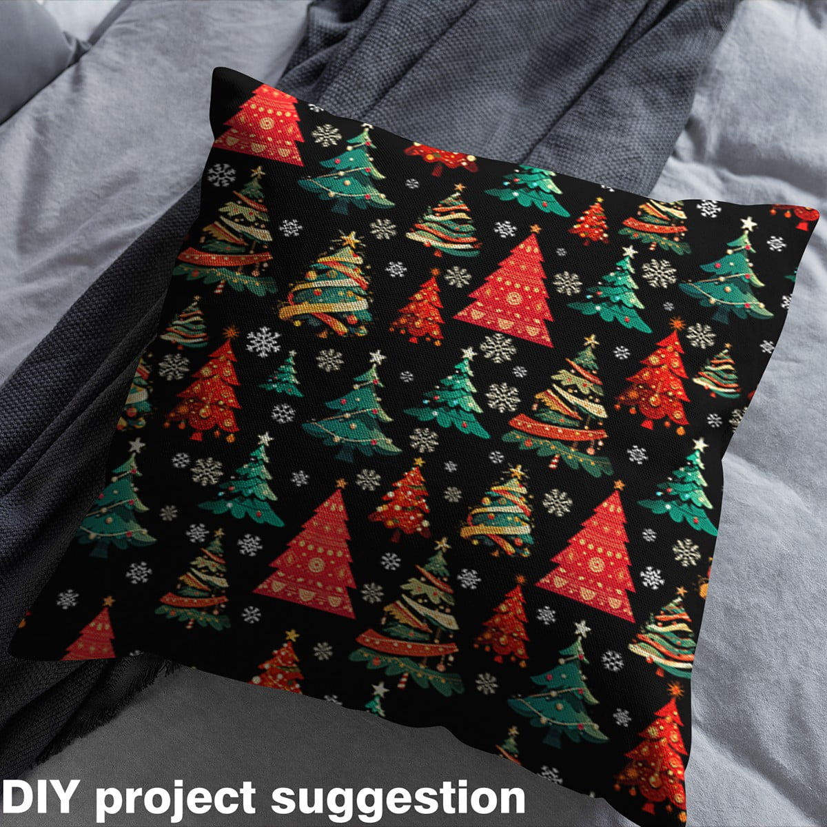 Castle Fairy Teenagers Christmas Tree Fabric by the Yard 10 Yards,Winter Snowflake Room Decor Fabric by the Yard,Happy New Year Fabric for Sewing,Lightweight Room Decor