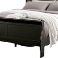 thumbnail image 3 of Ryla Full Size Bed- Sleigh Panel Headboard and Footboard- Black Solid Wood, 3 of 6