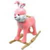 Happy Trails Plush Rocking Animal with Sounds, Pink Bunny