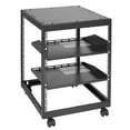 thumbnail image 4 of Favory Open Frame Server Rack,  Adjustable Depth, Free Standing or Wall Mount Network Server Rack, 4 Post AV Rack with Casters, Holds All Your Networking IT Equipment AV Gear Router Modem, 4 of 8