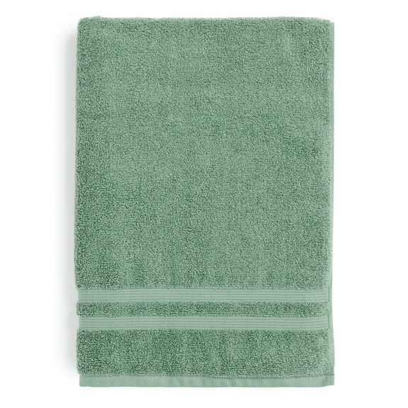 Mainstays Performance Cotton Bath Sheet, Oversized Super Soft Quick Dry Fade Resistant, Solid Green