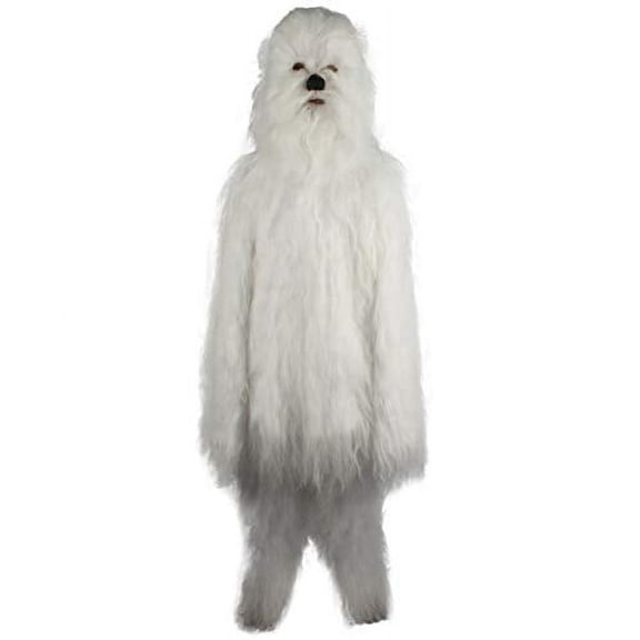 HPO Hairy Warrior Star Wars Chewbacca Costume | Adult Unisex Polar White Snowman Yeti Cosplay (Small / Medium)