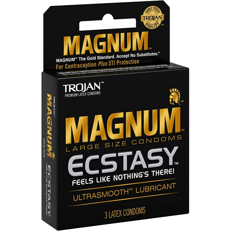 Trojan Magnum Ecstasy Latex Condoms 3 Pack Walmart