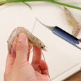thumbnail image 3 of Cuchillos para desvenar camarones: herramienta ergonómica portátil para pelar camarones, cuchillos multiusos con revestimiento de camarones de acero inoxidable, herramienta de cocina para cu, 3 of 4