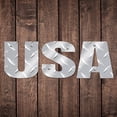 thumbnail image 1 of Deco Gables Designs USA Word Sign Metal Wall Decor Durable Polished Aluminum Diamond Tread Pattern Letters for Home Living Room Bedroom Garage Basement Indoor or Outdoor with Mounting Hardware, 1 of 6
