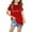 Red 02, variant on DeHolifer T-Shirts for Kids Smilee Letter Printed Summer Trendy Crewneck Tee Tops Short Sleeve Girl Boys Blouse