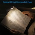thumbnail image 2 of Luz de libro recargable, luces de lectura ámbar para libros en la cama, bloqueo de luz azul, 4 brillos ajustables para el cuidado de los ojos, libro LED con clip para niños, 2 of 5