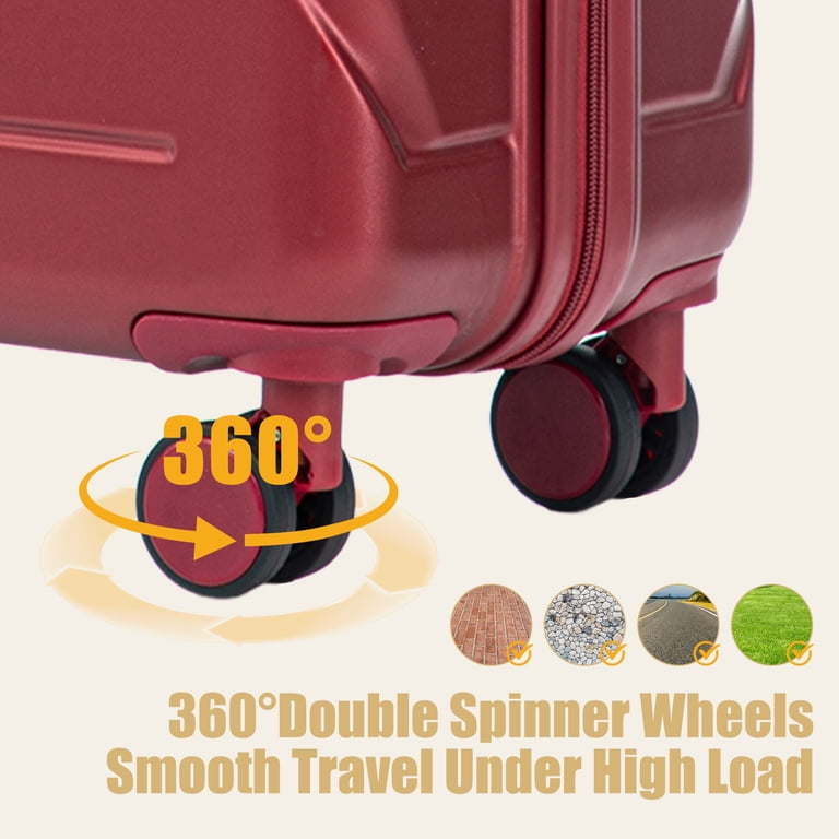 Alvantor 28inch Luggage, ABS Checked Suitcase with 4 Spinner