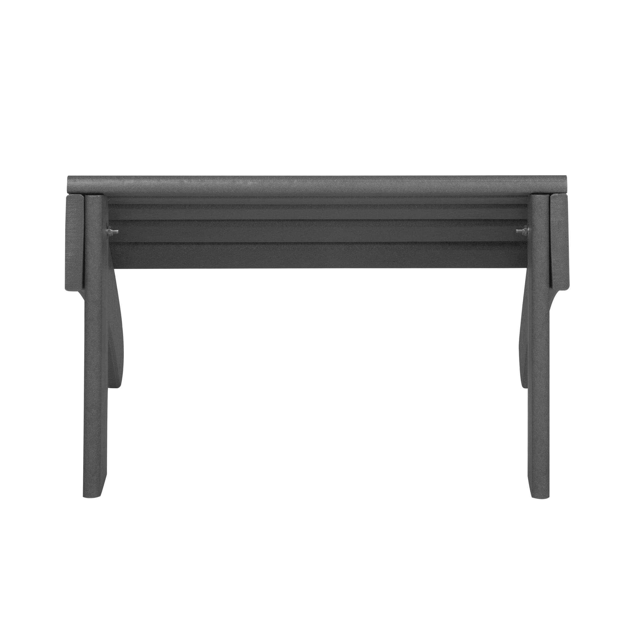 Garden Plastic Outdoor Adirondack Footrest Ottoman, Gray