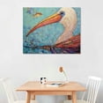 thumbnail image 3 of ONETECH  Pelican's Lost Supper Fish and Patterned Feathers, Black Framed, 3 of 5
