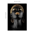 thumbnail image 1 of Impresión en lienzo de mujer negra, lienzo de mujer negra africana, pinturas abstractas en lienzo, decoración del hogar, muy versátil, 1 of 7