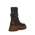 thumbnail image 2 of Steve Madden Ankle Boot Everly Brown Leather Lugged Sole Ankle Combat Boots (Brown Leather, 5.5), 2 of 7