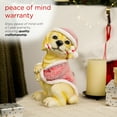 thumbnail image 5 of Alpine Corporation WAZ316 11" Tall Christmas Santa Golden Labrador Puppy Statue with Candy Cane – Indoor/Outdoor Holiday Decoration, 5 of 11