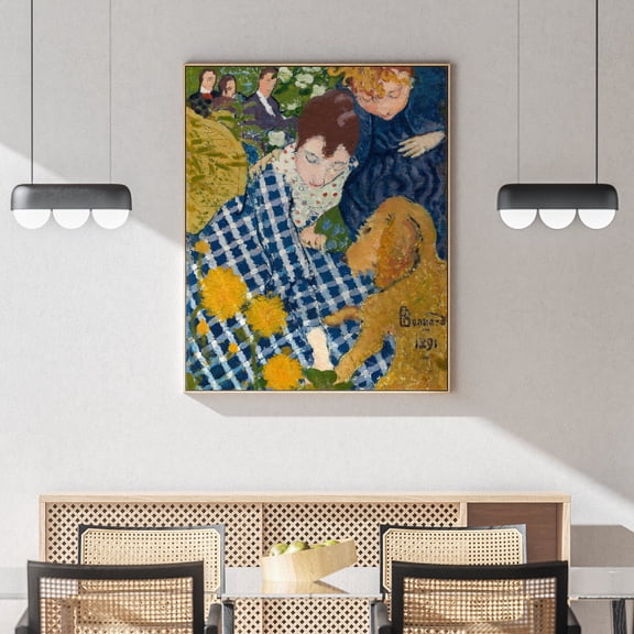 Women with a Dog - 1891 | Pierre Bonnard | Premium Fine Art Print | 20th Century French | Post-Impressionism | Portrait | Architecture