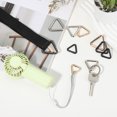 thumbnail image 5 of Triangle Ring Buckle Metal Spring Snap Clip Jump Rings Keychain Belt Fastener for DIY Purses Dark Gray 1", 5 of 7