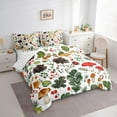 thumbnail image 3 of Homewish Rustic Mushroom Fungus 7-Piece Bedding Comforter Set,Plam Monstera Leaf King Bedding Sets,Red Berry Bed Sheets For Girl Boy,Luxury Bedroom Decor, 3 of 8