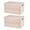Khaki, variant on Collapsible Storage Bins With Dustproof Lid Waterproof Interior Bag Handle Stackable Storage Box Container Utility Organizer Crate For Camping Fishing Living Room