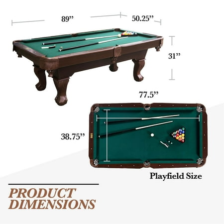 Barrington - Springdale 90" Billiard Table - Green/Brown
