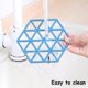 thumbnail image 4 of 4 almohadillas hexagonales para mesa de comedor nórdica, rombos, azul Ormromra CPB-DE-WX133-3, 4 of 5