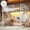 Full White, variant on Jopath Full Loft Bed with L-Shaped Desk,LED Light Strip and Charge Station, Metal Loft Bed with Computer Mainframe Tray and Hanging Area, Special Round Pipe Design for Adults and Teens White