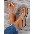 thumbnail image 5 of 2023 Fashionable And Comfortable Pink Flower Design Ladies' Wedge Heel Thick Bottom Flip Flops, 5 of 5