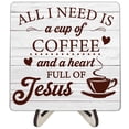 thumbnail image 1 of Coffee Bar Wood Display Easels Square WhiteSmoke 15x15cm, 1 of 7
