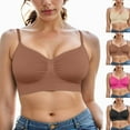 thumbnail image 4 of Womens Jelly Wireless Bras Seamless T-Shirt Bra No Underwire Full Coverage Pullover Bralettes Supportive Sports Bras, 4 of 5