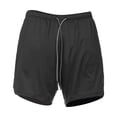 thumbnail image 1 of Pantalones cortos deportivos 2 en 1 para hombre, transpirables, para gimnasio, para correr, de verano Negro, 1 of 9