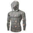 thumbnail image 6 of Yaoyar UNISEX Summer Sun Protection Tops with Face Mas Casual Camouflage Long Sleeved Hooded Ice Silk Sunscreen Cool Fishing Shirts UPF 50+ Rush Guard Hoodies for Outdoor, 6 of 8