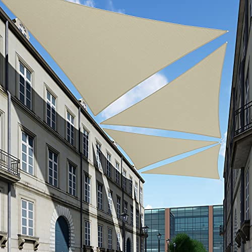 TANG Sunshades Depot 10 x10 x10 Sun Shade Sail 180 GSM Equilateral Triangle Permeable Canopy Tan Beige Custom Commercial Standard