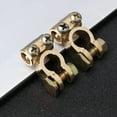 thumbnail image 1 of OULII 2Pcs Durable Battery Terminal Clamp Connector Alloy Golden for Automotive Maintenance, 1 of 8