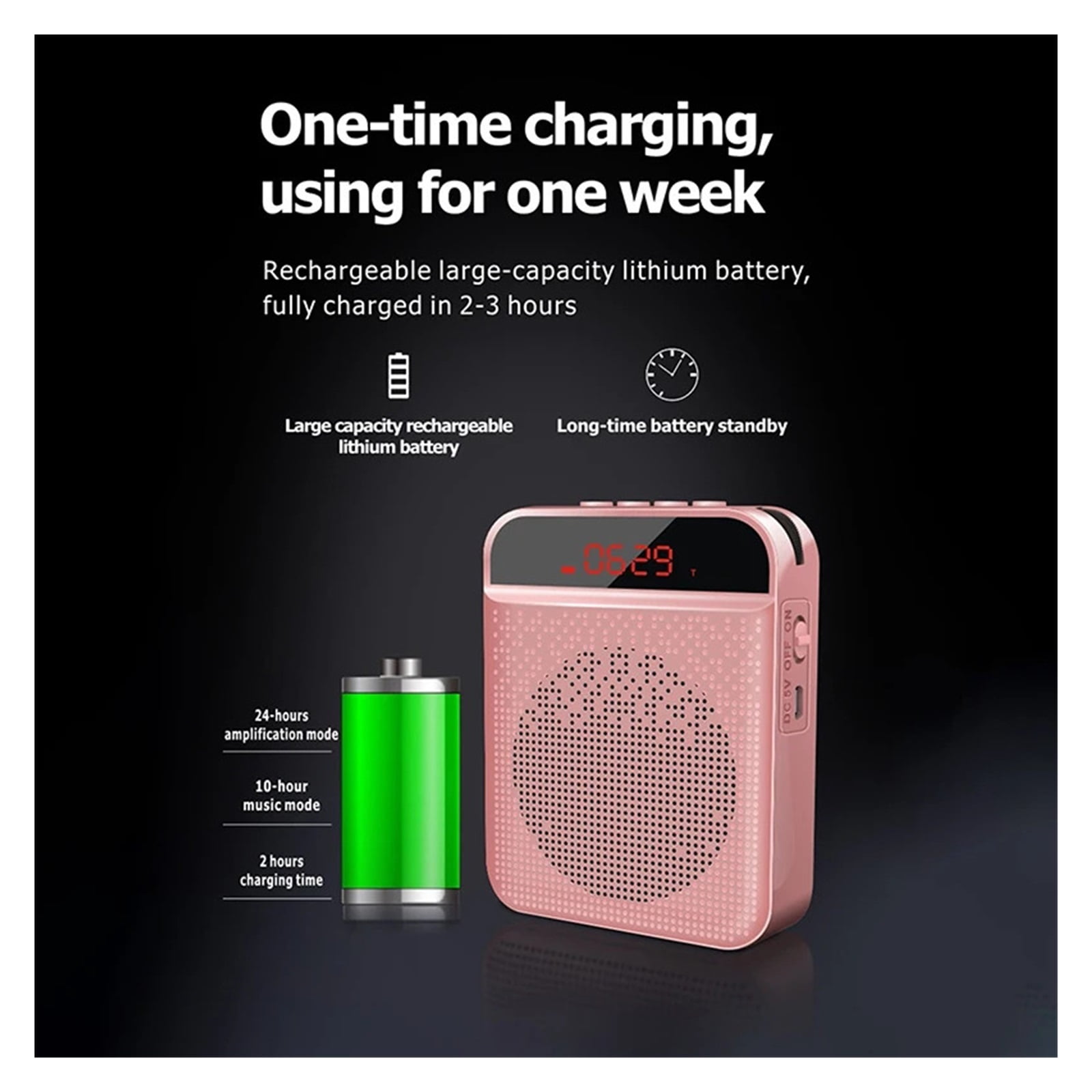 Mini Voice Amplifier Personal 3000mAh Microphone Headset Speaker Megaphone For Presentation Outdoors Coaches Meeting Classroom ,Powerful&Original Sound