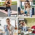 thumbnail image 7 of OBREWU Blue Roses and Butterflies Pattern Tumbler with Handle and Lid,Blue Roses and Butterflies Pattern 40oz Double Wall Vacuum Insulated Tumbler,Cups Gift for Women and Men, 7 of 7