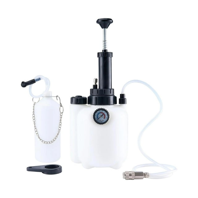 Bomba de purga de frenos manual de 3 l con botella de aceite usado de 1 l, herramienta de purga para cambio de aceite de frenos de motocicletas,