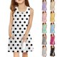 thumbnail image 1 of Girls Summer Sundress Sleeveless Polka Dot Casual Dress with Pockets Perfect for Summer Parties and Playtime ,Sie:160, 1 of 6