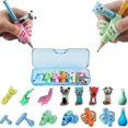 thumbnail image 1 of Pencil Grip Set 13 Pcs Children Pen Holder Writing Aid Grip Trainer With Storage Case, 1 of 4