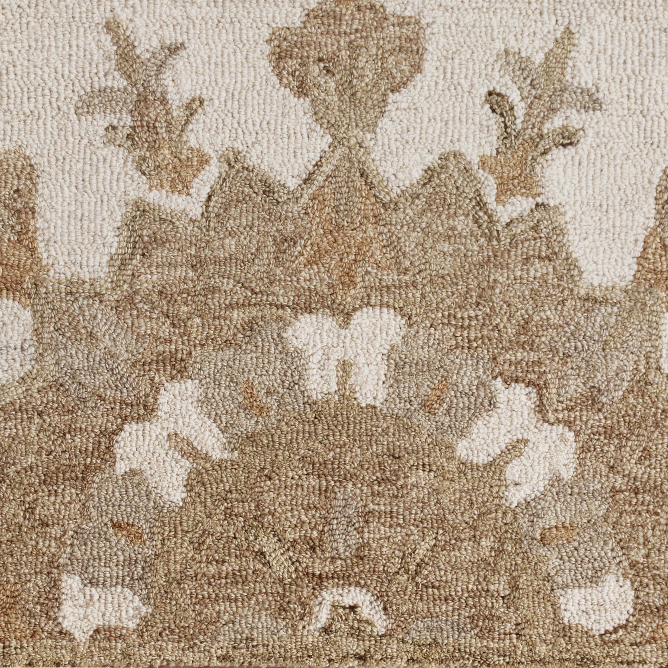 Harlow Hill Daisey Beige Medallion Wool Indoor Area Rug6' Round