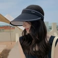 thumbnail image 3 of Empty Top Letter Logo Elastic Rope Hair Hoop Design Sun Hat Women Extended Brim Outdoor Riding Hat, 3 of 10