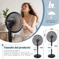 thumbnail image 2 of 16 Ventilador De Piso Solar Recargable De Batería Silencioso, 2 of 4