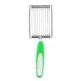 thumbnail image 1 of Cortador de fiambre de acero inoxidable, herramienta para cortar alimentos blandos, jamón, fruta, tomate, cocina (verde), 1 of 8