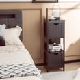 thumbnail image 4 of Costway Armario de Almacenamiento para Baño, Armario de Pie Estrecho con 2 Cajones y 2 Estantes, Organizador de Almacenamiento de 4 Niveles, Mueble Interior para Sala de Estar, Entrada, Marrón, 4 of 5