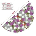 thumbnail image 3 of Yiaed Rose Flowers Print Christmas Tree Skirt , Tree SkirtsTree Mat for Christmas Winter Holiday Indoor Decorations-48", 3 of 7