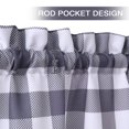 thumbnail image 4 of Haperlare Gray Kitchen Cafe Curtains 45" Long Buffalo Checker Pattern Light Filtering Curtains Water Resistant Farmhouse Plaid Gingham Design Tier Curtains, Set of 2, 4 of 6