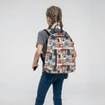 thumbnail image 5 of Naloa Patchwork In Country Style Print Lightweight DayBackpack Suitable for school, work, shopping, travel, etc., 5 of 5
