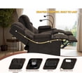 thumbnail image 6 of Massage Loveseat Manual Recliner Sofa with Cup Holders & Storage Pockets, Wall Hugger Reclining Loveseat for Living Room, RV, Home Theater, Brown (Leathaire, Loveseat), 6 of 8