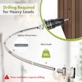 thumbnail image 5 of 20-84 Inches Arched Curved Shower Curtain Rod, Heavy Duty Shower Rod Rust Proof Bathroom Curtain Rod, Adjustable Telescoping Design Easy Segmented Installation, Need to Drill, Nickel, 5 of 6